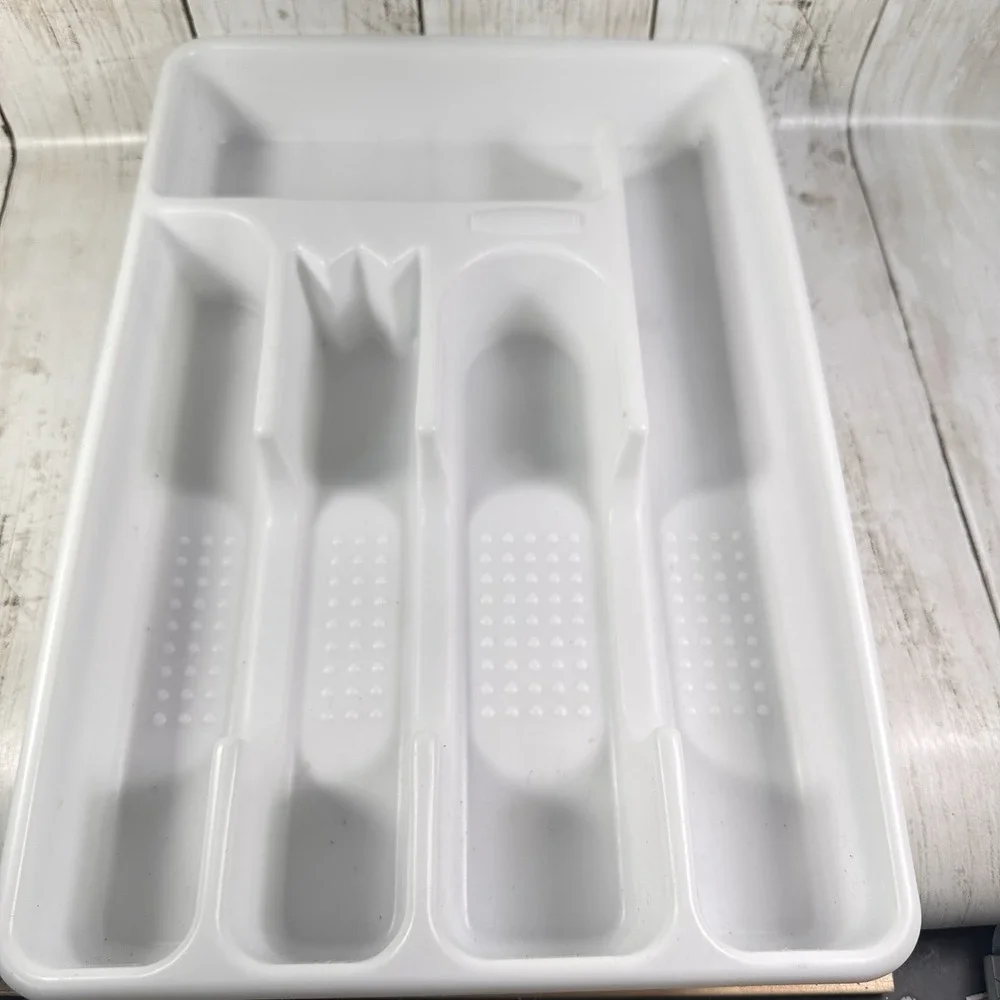VTG Rubbermaid 2919-RD WHT Plastic‎ Cutlery Tray, 13-1/2